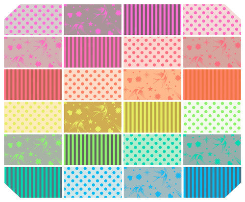 Neon True Colors - Jelly Roll - 2-1/2" strips - Tula Pink True Colors