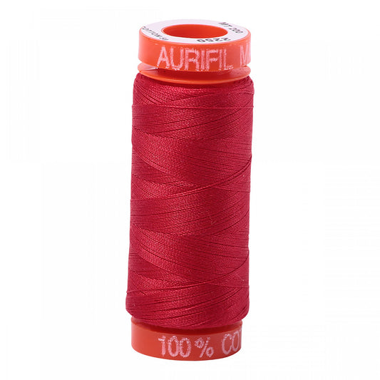 Aurifil - Mako Cotton Embroidery Thread  - 50wt - Red - #2250