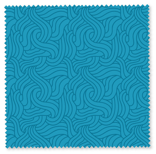 Felicity Fabric - Strands - Teal Blue