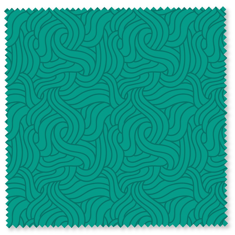 Felicity Fabric - Strands - Teal