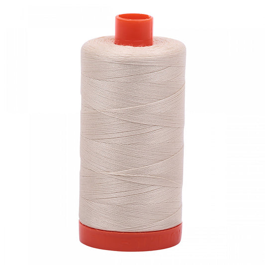 Aurifil - Mako Cotton Embroidery Thread  - 50wt - Cream- #2310