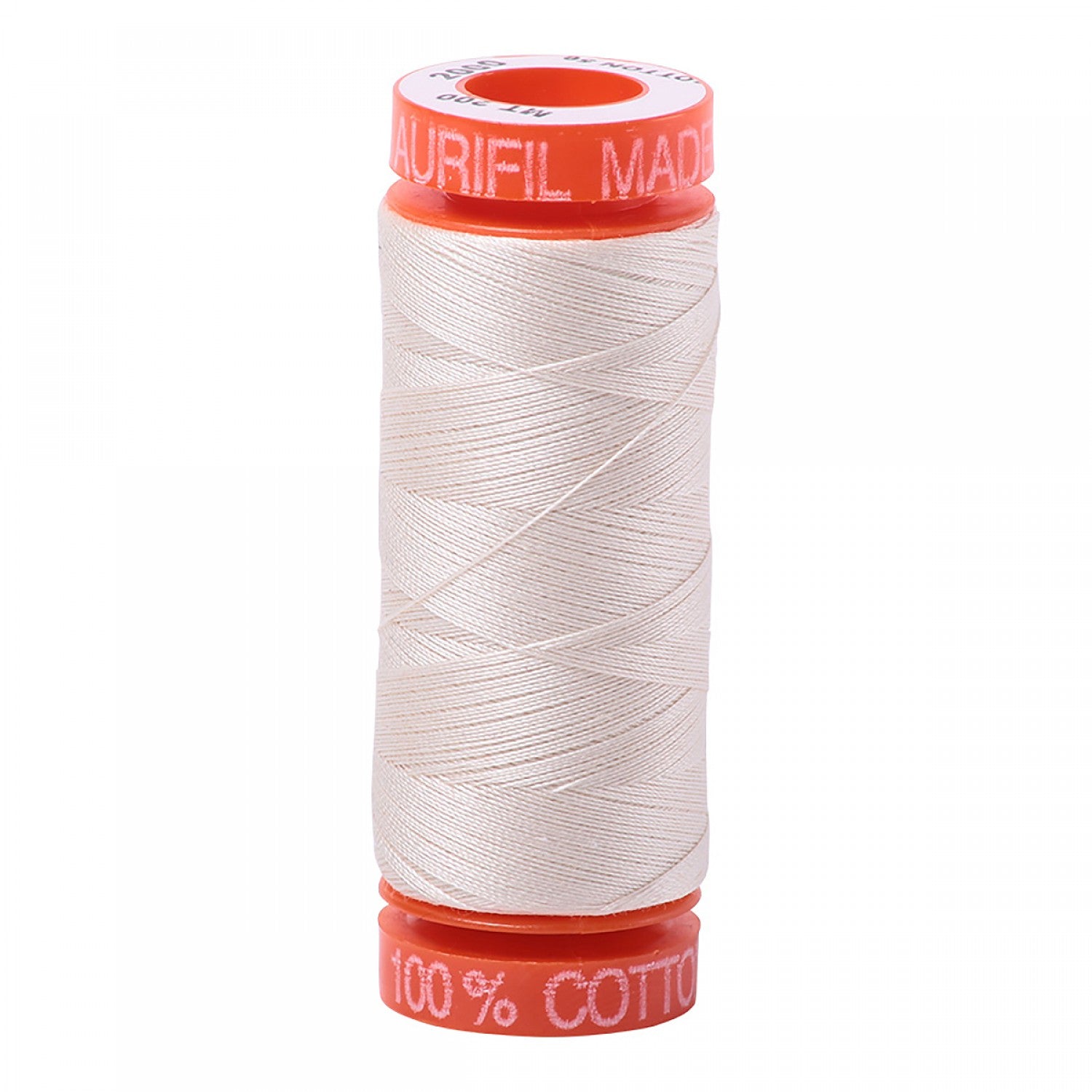 Aurifil - Mako Cotton Embroidery Thread  - 50wt - Light Sand - #2000 - Soul Stitchery