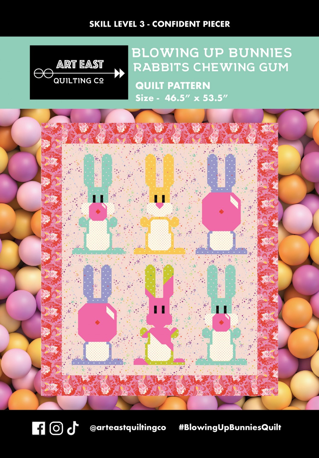 Blowing Up Bunnies Pattern - Art East Quilting Company