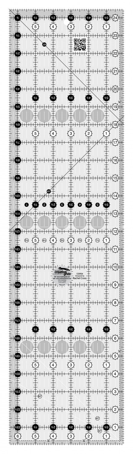 Creative Grids Quilt Ruler 6-1/2" x 24-1/2" - CGR24 - Soul Stitchery