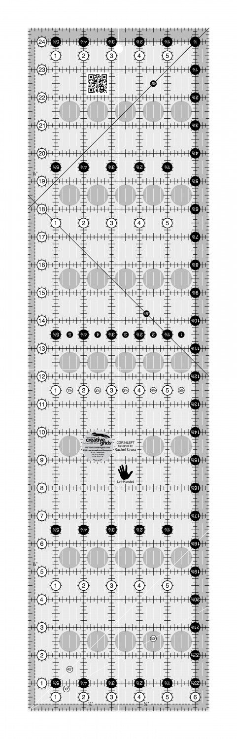 Creative Grids 6-1/2" x 24-1/2" Ruler for Lefties