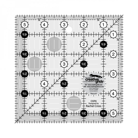 Creative Grids Quilt Ruler 5-1/2" Square - CGR5 - Soul Stitchery