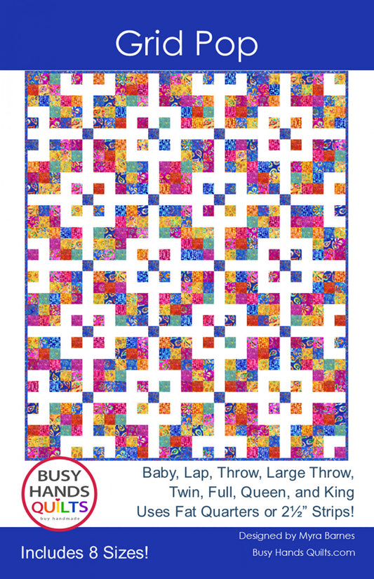 Grid Pop Pattern - Busy Hands Quilts