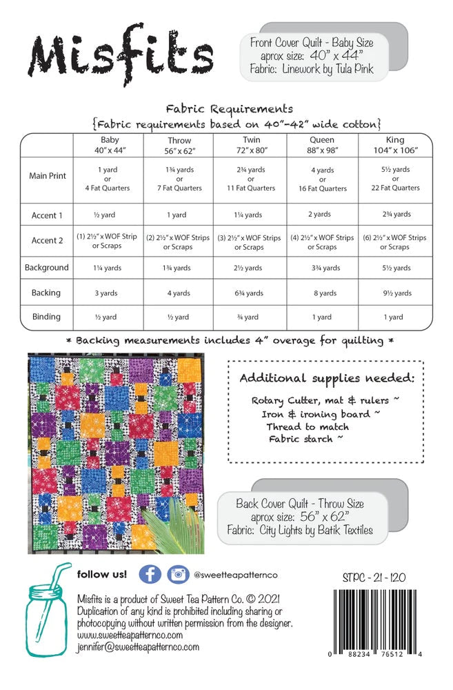 Misfits Sewing Pattern - Sweet Tea Pattern Co.